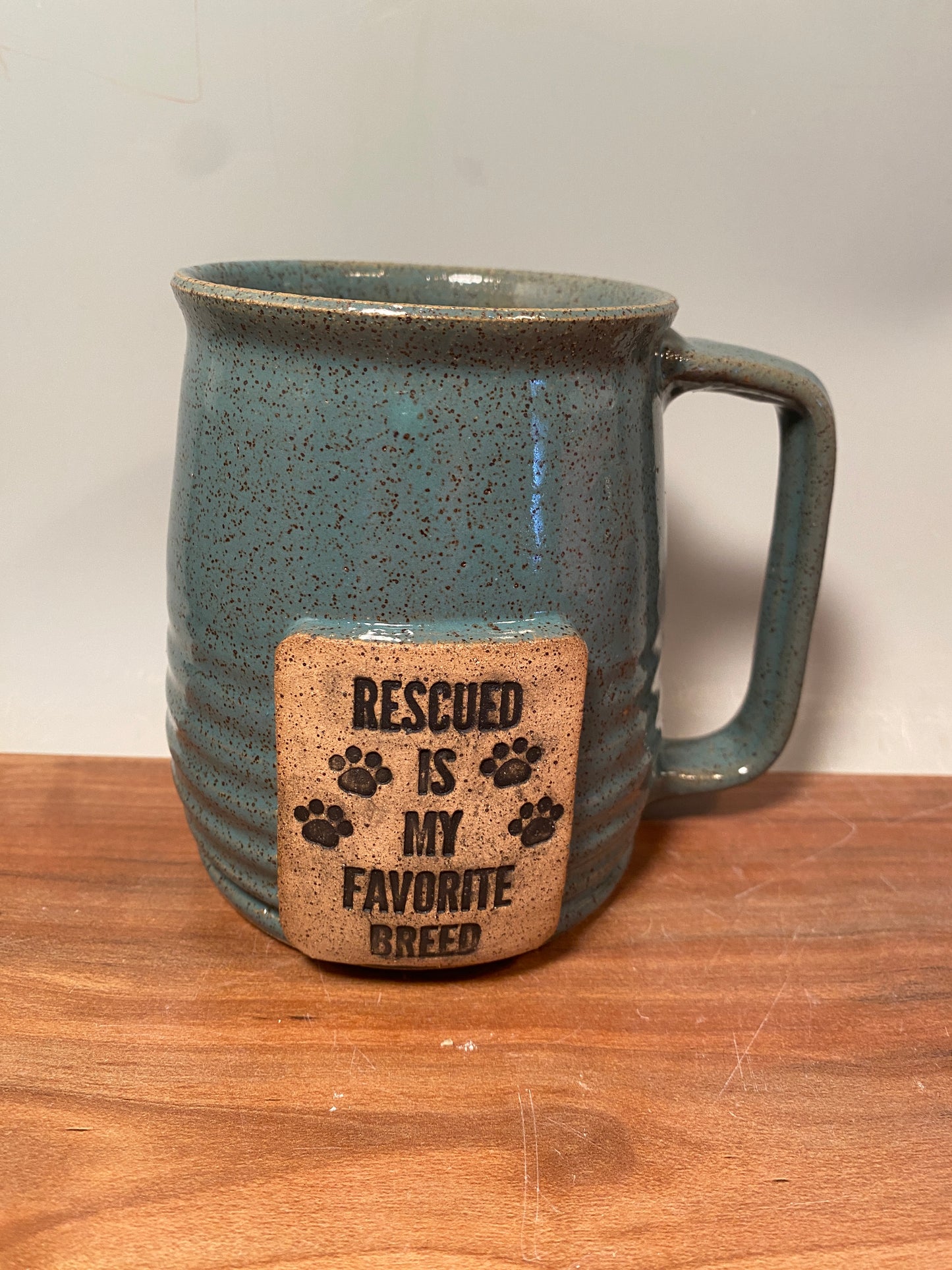 Rescued is my Favorite Breed Custom coffee mug