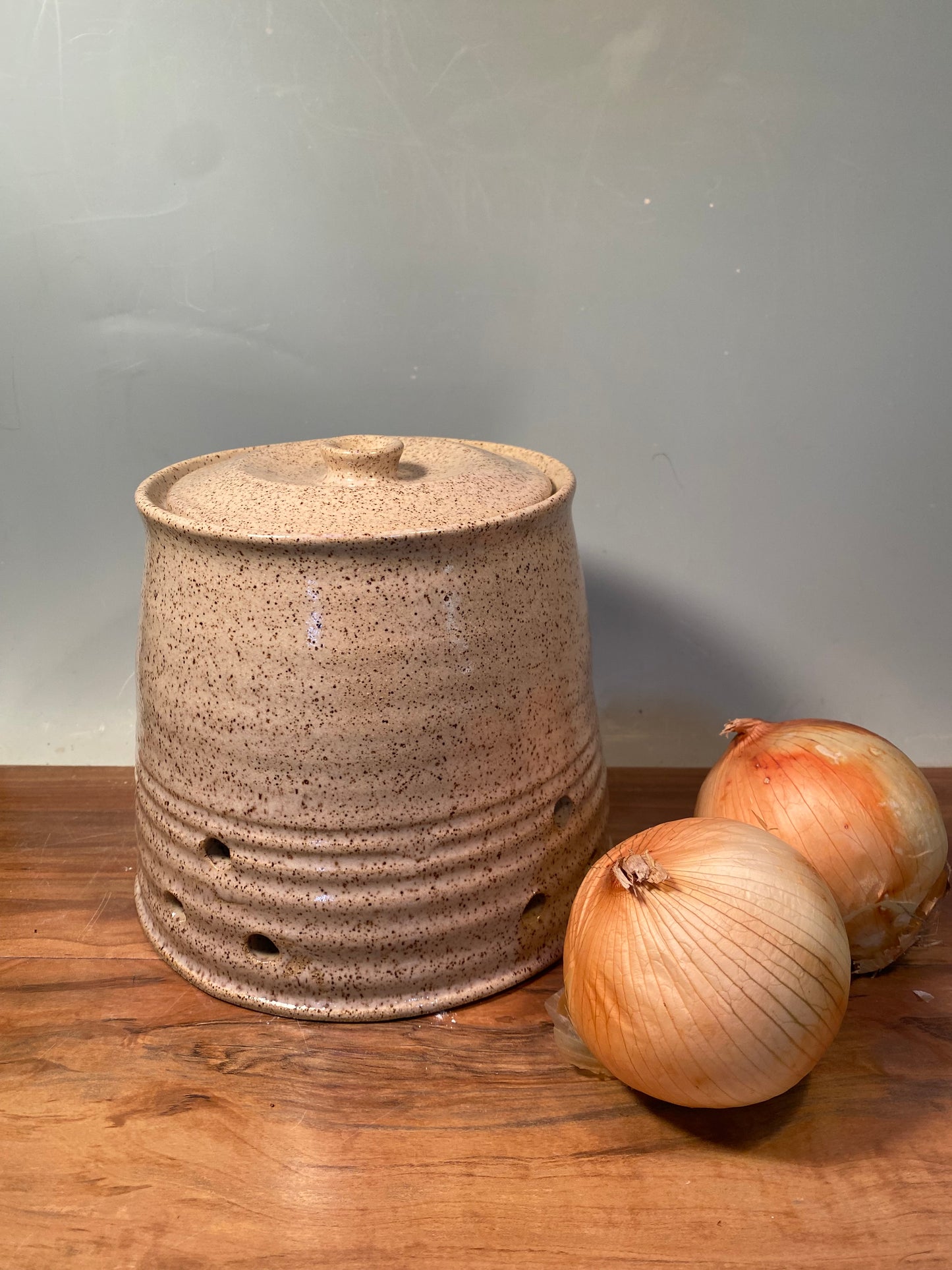 Onion or Potato Jar/ Kitchen Canister
