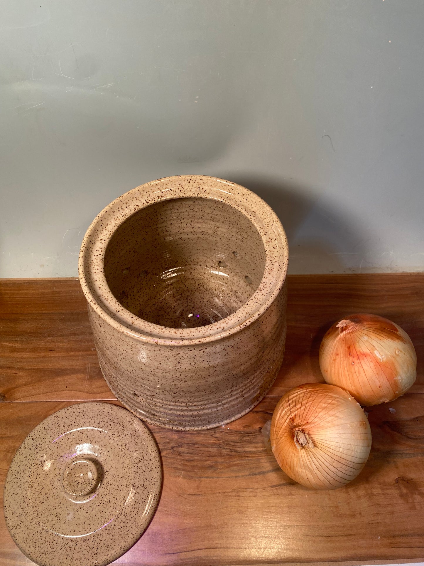 Onion or Potato Jar/ Kitchen Canister