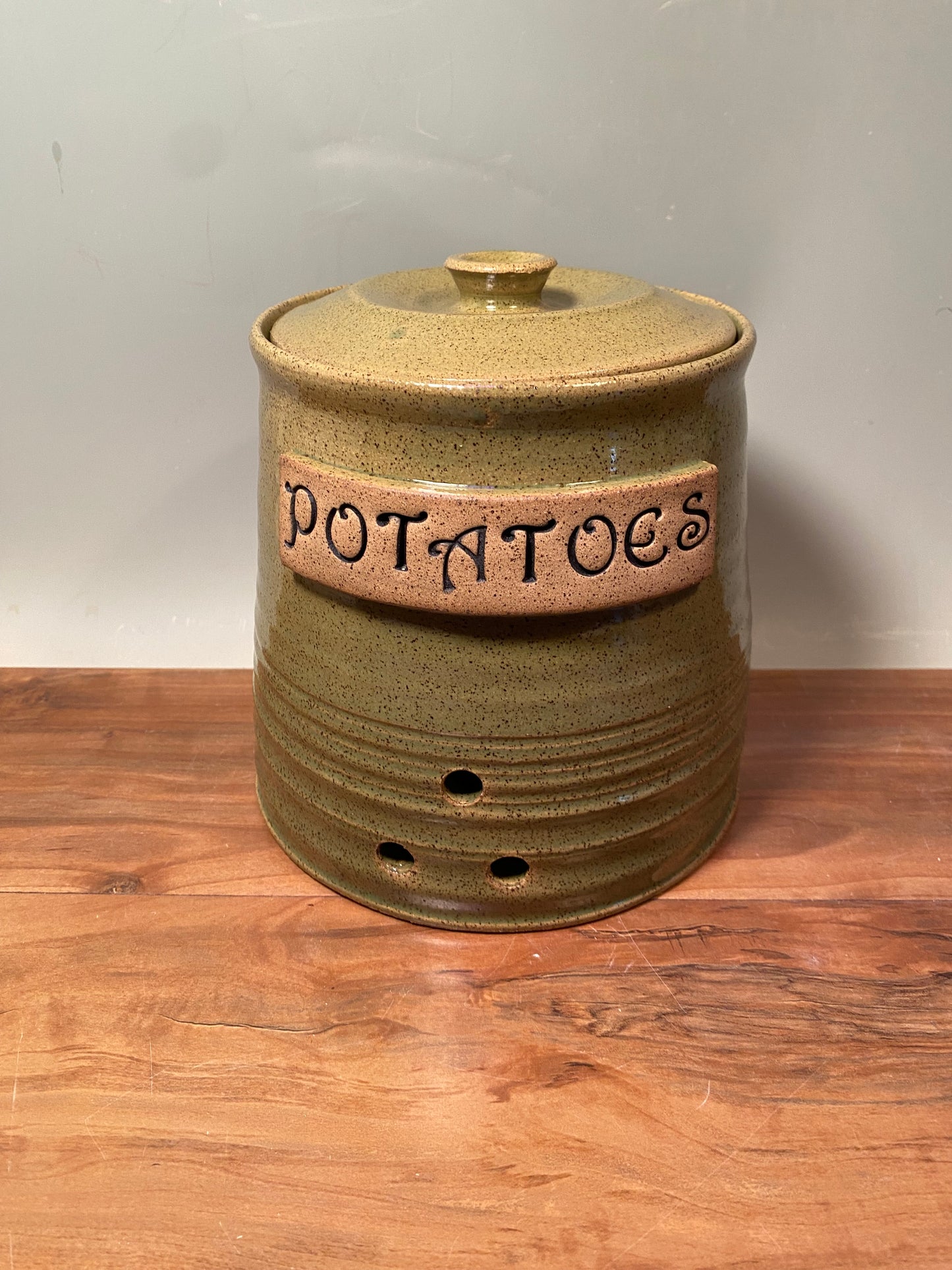 Onion or Potato Jar/ Kitchen Canister