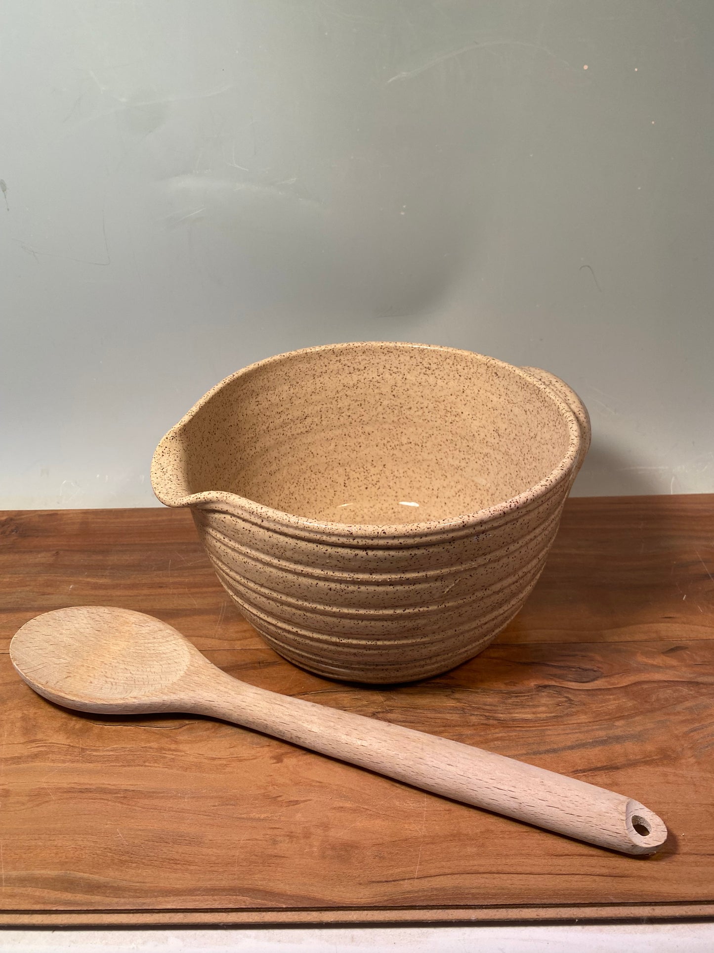 Batter Mixing Bowl With Spout and Handle