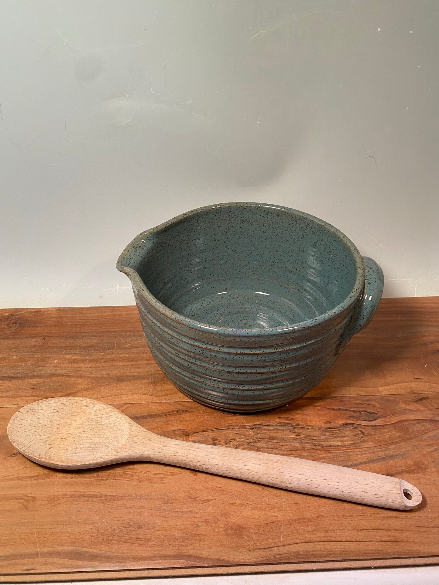 Batter Mixing Bowl With Spout and Handle