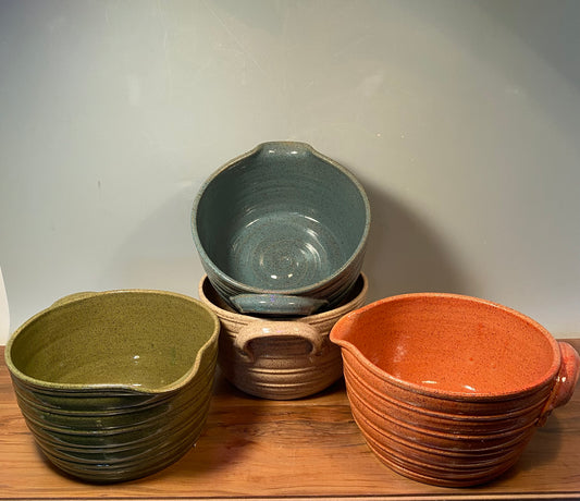 Batter Mixing Bowl With Spout and Handle