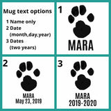 Your Pet’s Custom paw print mug